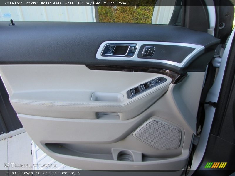 White Platinum / Medium Light Stone 2014 Ford Explorer Limited 4WD