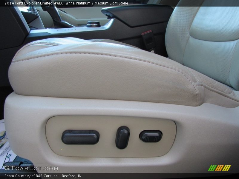 White Platinum / Medium Light Stone 2014 Ford Explorer Limited 4WD