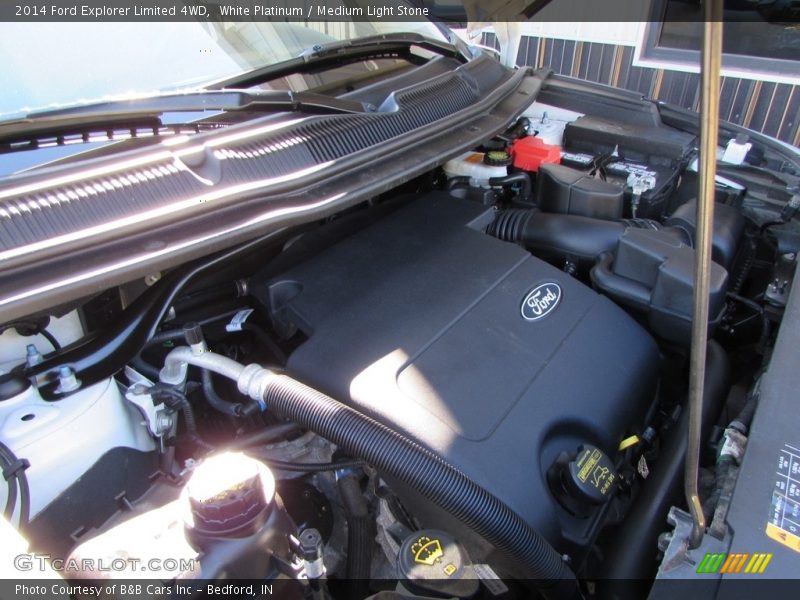White Platinum / Medium Light Stone 2014 Ford Explorer Limited 4WD