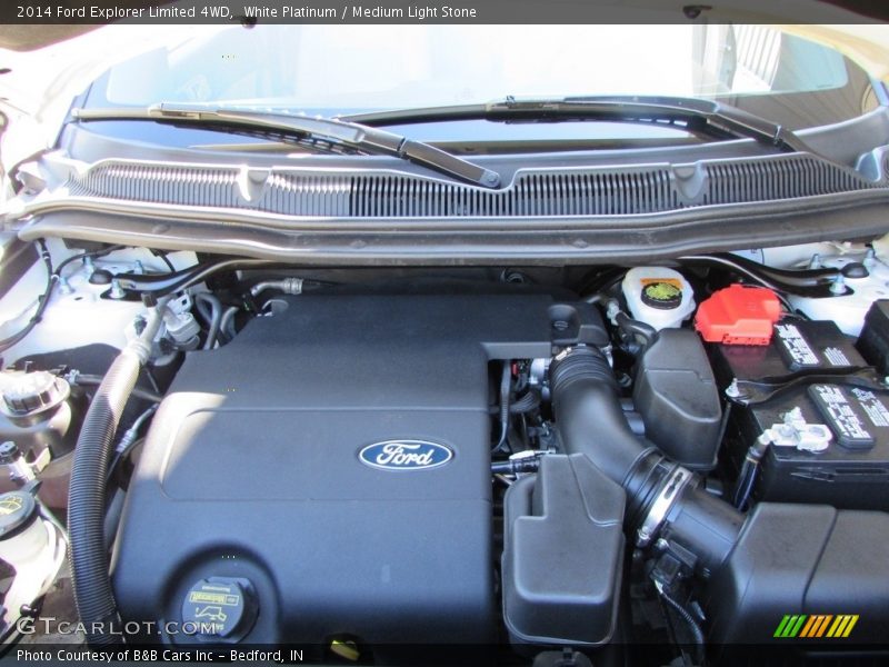 White Platinum / Medium Light Stone 2014 Ford Explorer Limited 4WD