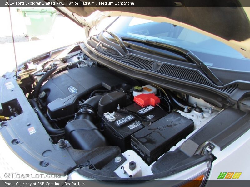 White Platinum / Medium Light Stone 2014 Ford Explorer Limited 4WD
