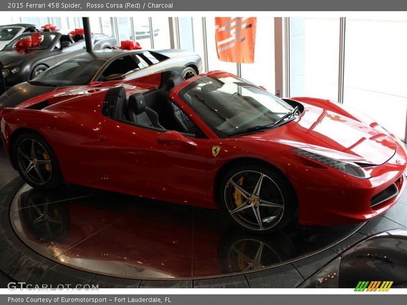 Rosso Corsa (Red) / Charcoal 2015 Ferrari 458 Spider