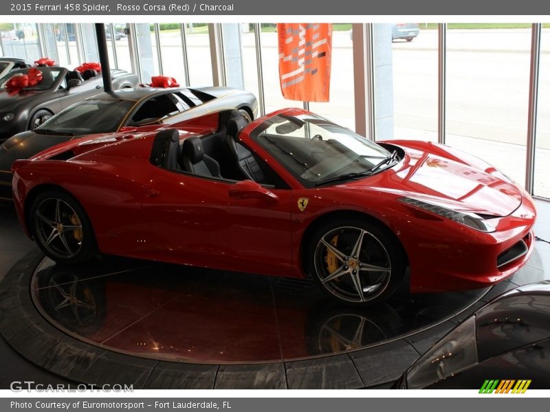 Rosso Corsa (Red) / Charcoal 2015 Ferrari 458 Spider