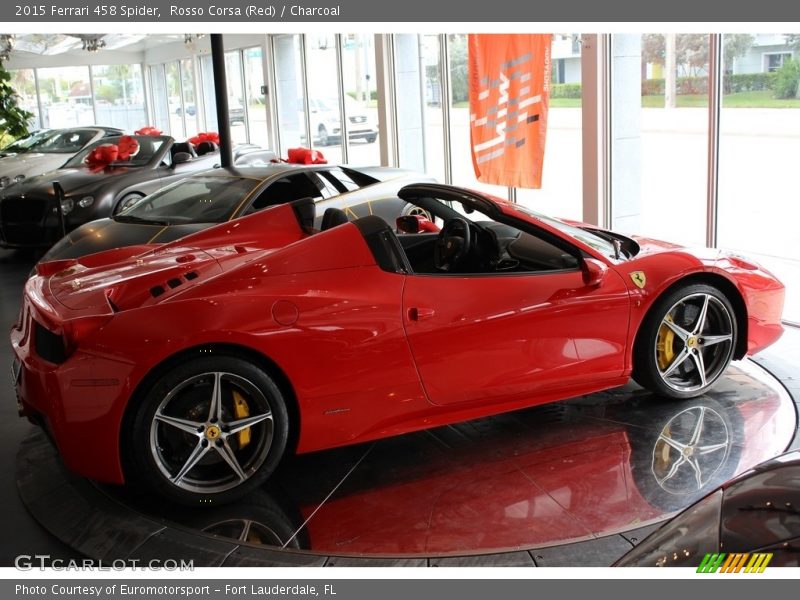 Rosso Corsa (Red) / Charcoal 2015 Ferrari 458 Spider