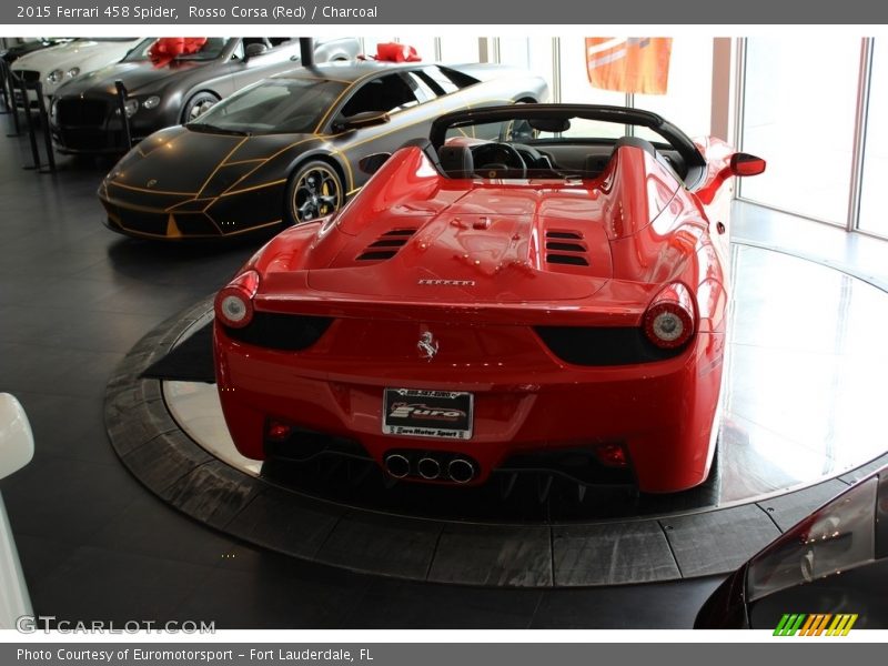 Rosso Corsa (Red) / Charcoal 2015 Ferrari 458 Spider