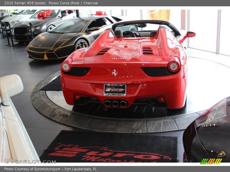 Rosso Corsa (Red) / Charcoal 2015 Ferrari 458 Spider