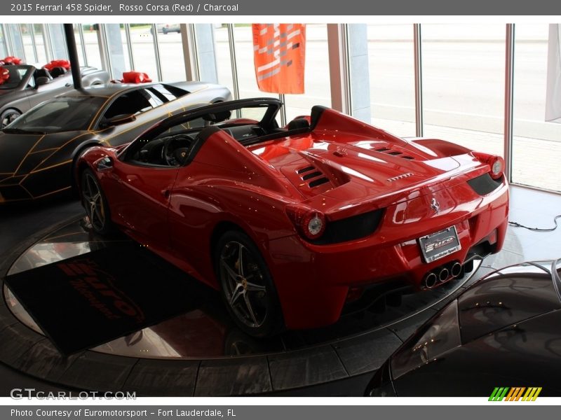 Rosso Corsa (Red) / Charcoal 2015 Ferrari 458 Spider