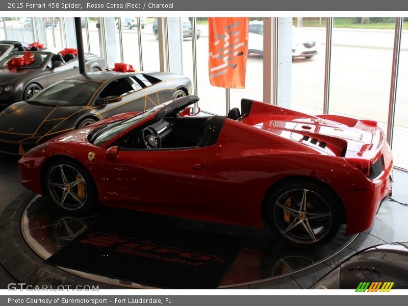 Rosso Corsa (Red) / Charcoal 2015 Ferrari 458 Spider