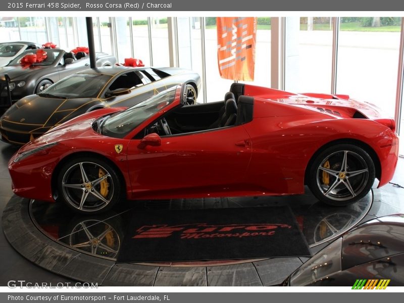 Rosso Corsa (Red) / Charcoal 2015 Ferrari 458 Spider
