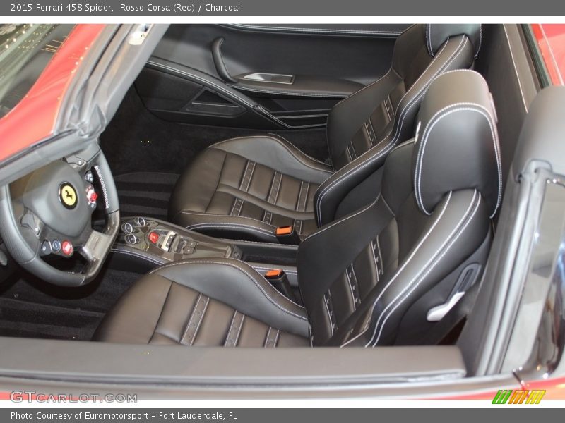 Rosso Corsa (Red) / Charcoal 2015 Ferrari 458 Spider