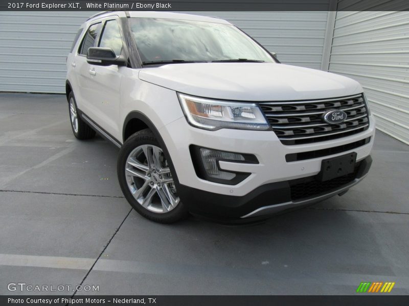 White Platinum / Ebony Black 2017 Ford Explorer XLT