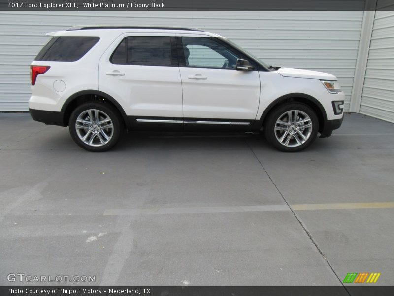 White Platinum / Ebony Black 2017 Ford Explorer XLT
