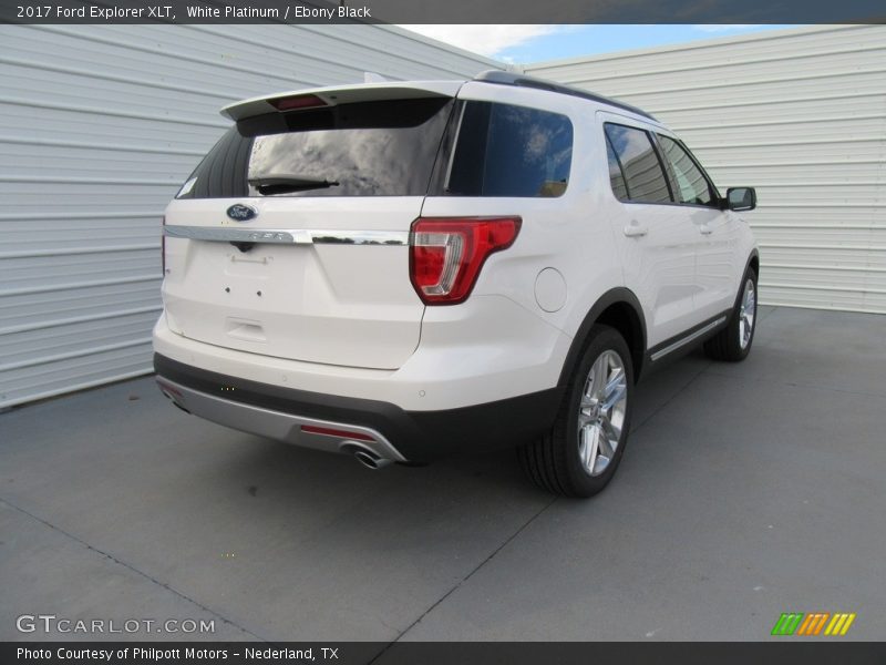 White Platinum / Ebony Black 2017 Ford Explorer XLT