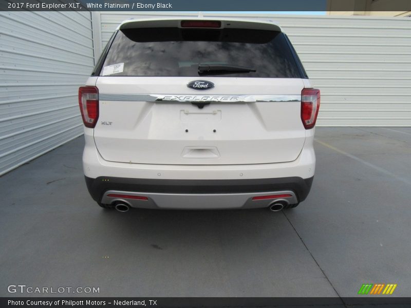 White Platinum / Ebony Black 2017 Ford Explorer XLT