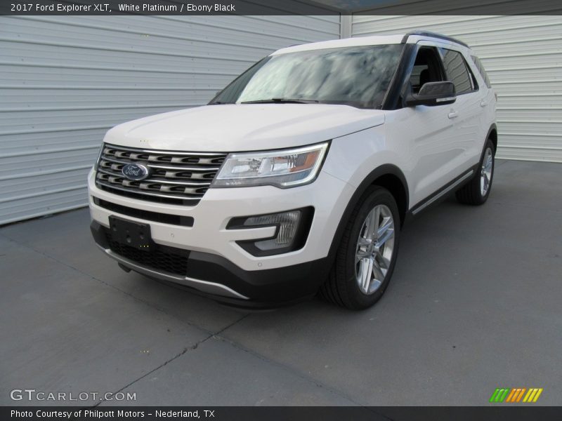 White Platinum / Ebony Black 2017 Ford Explorer XLT