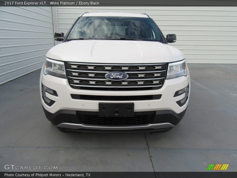 White Platinum / Ebony Black 2017 Ford Explorer XLT