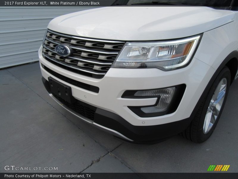 White Platinum / Ebony Black 2017 Ford Explorer XLT