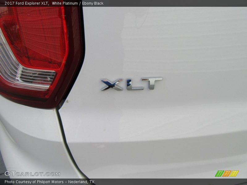 White Platinum / Ebony Black 2017 Ford Explorer XLT