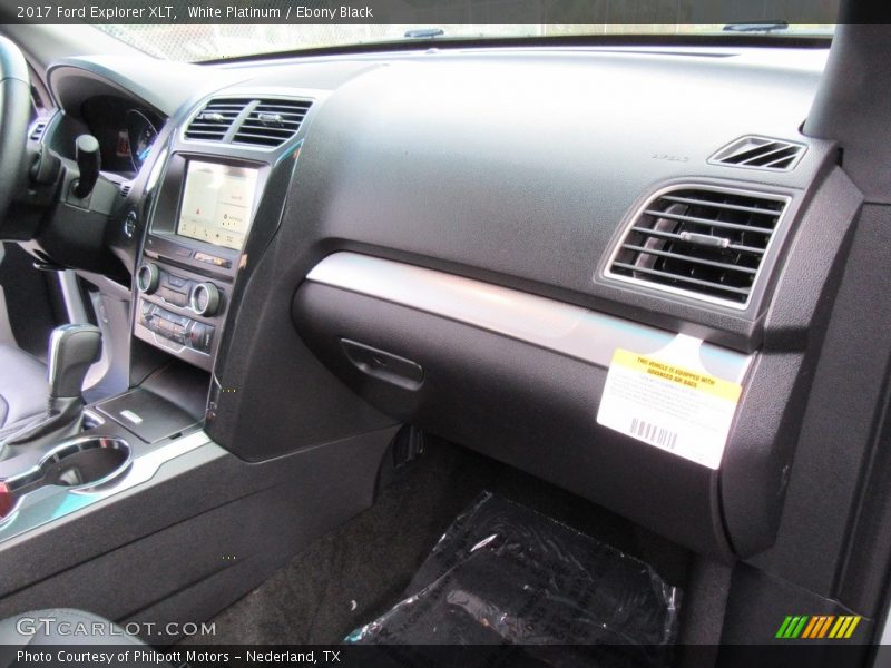 White Platinum / Ebony Black 2017 Ford Explorer XLT