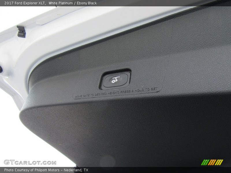 White Platinum / Ebony Black 2017 Ford Explorer XLT