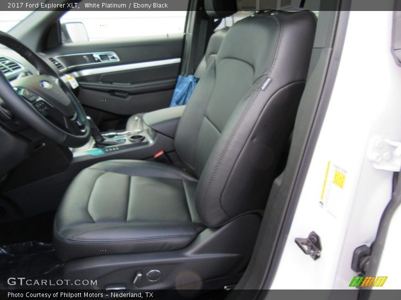White Platinum / Ebony Black 2017 Ford Explorer XLT