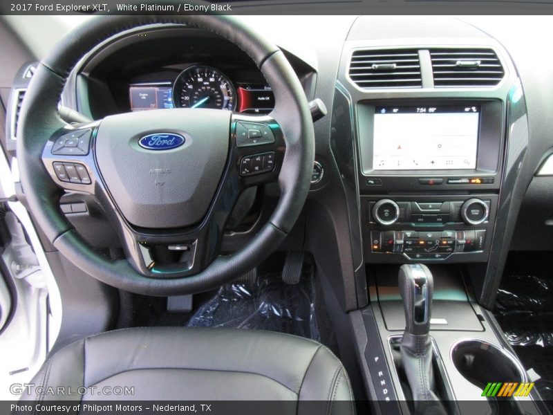 White Platinum / Ebony Black 2017 Ford Explorer XLT