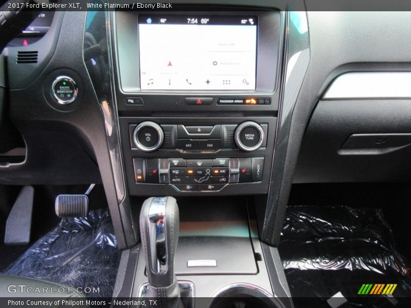 White Platinum / Ebony Black 2017 Ford Explorer XLT