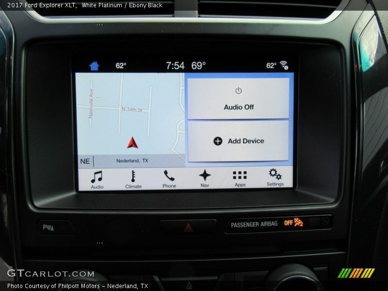 White Platinum / Ebony Black 2017 Ford Explorer XLT