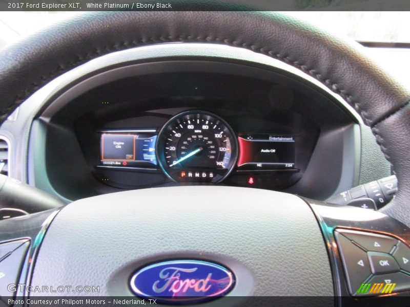 White Platinum / Ebony Black 2017 Ford Explorer XLT