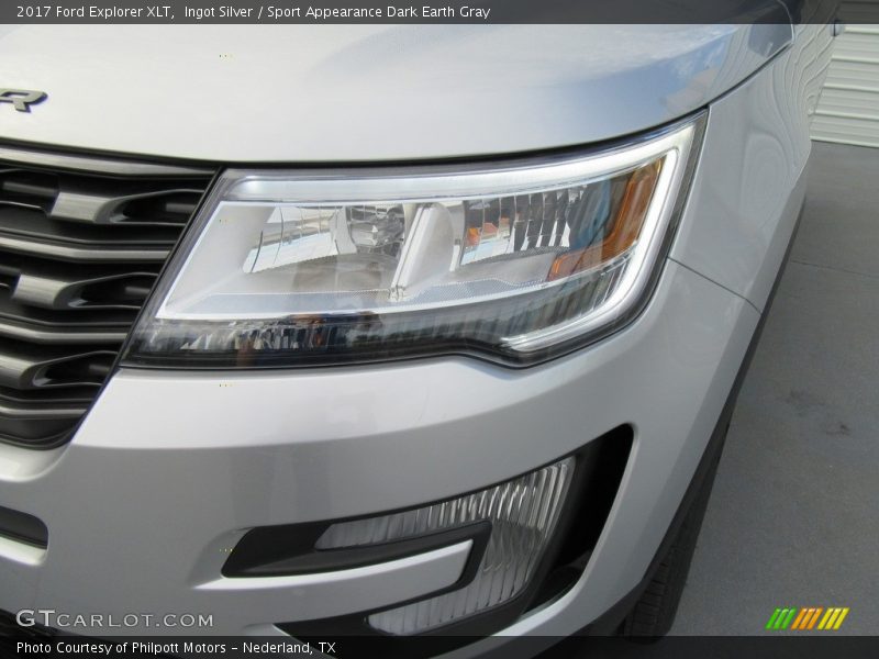 Ingot Silver / Sport Appearance Dark Earth Gray 2017 Ford Explorer XLT