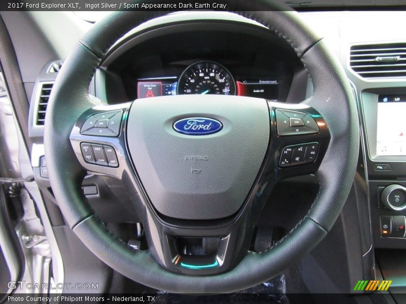 Ingot Silver / Sport Appearance Dark Earth Gray 2017 Ford Explorer XLT