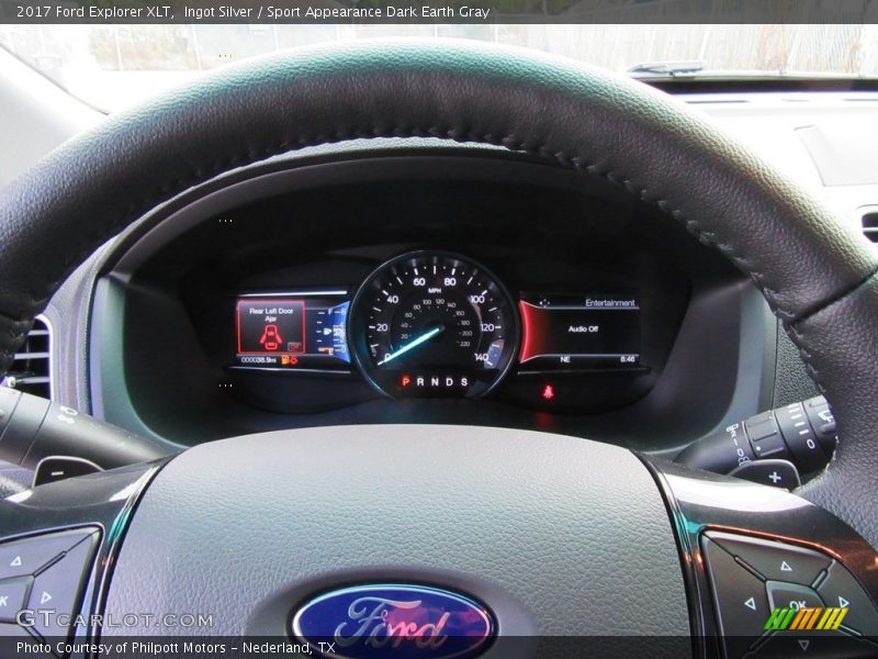 Ingot Silver / Sport Appearance Dark Earth Gray 2017 Ford Explorer XLT