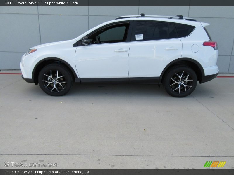 Super White / Black 2016 Toyota RAV4 SE