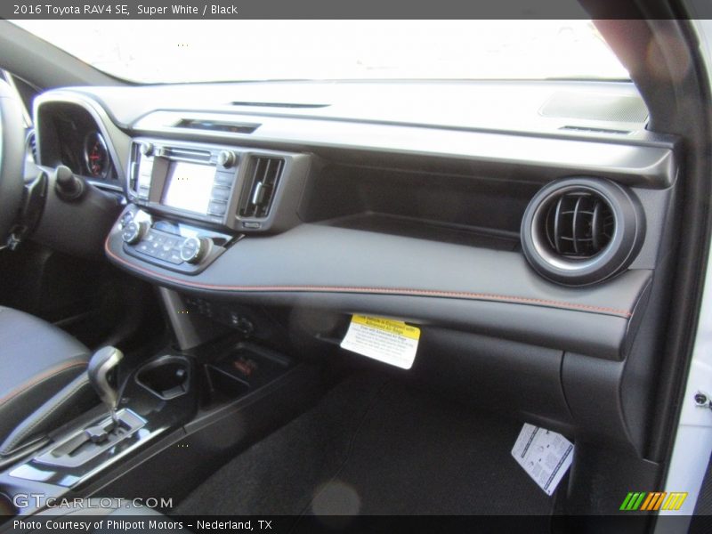 Super White / Black 2016 Toyota RAV4 SE