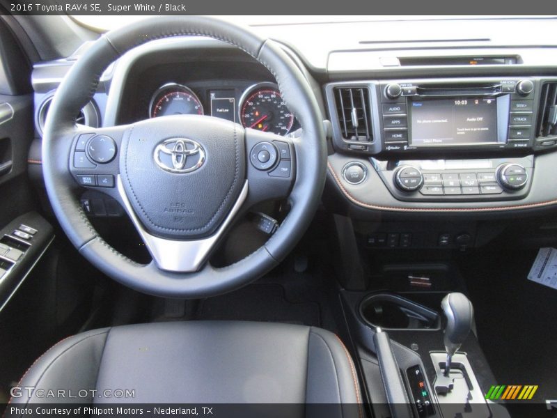 Super White / Black 2016 Toyota RAV4 SE