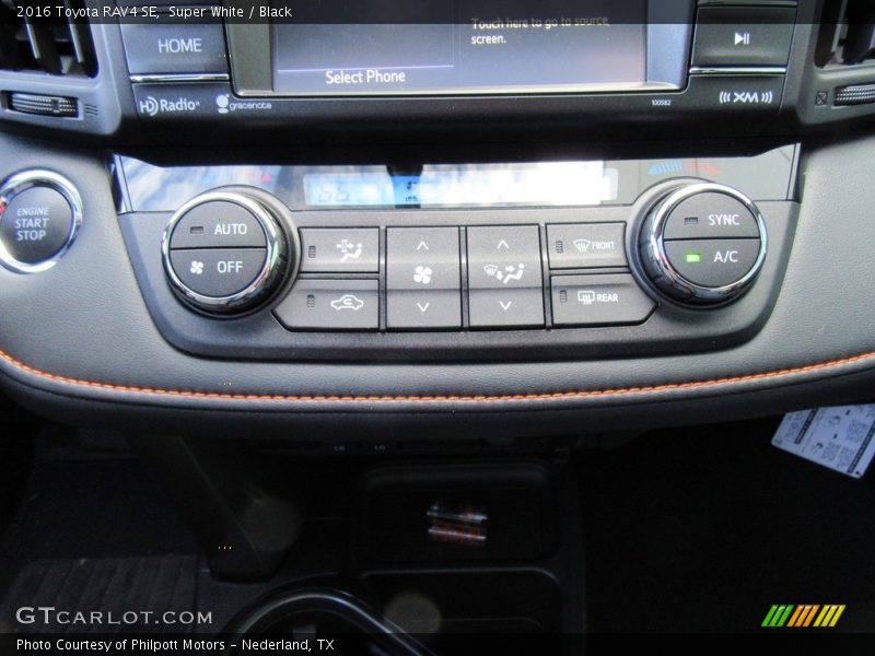Super White / Black 2016 Toyota RAV4 SE