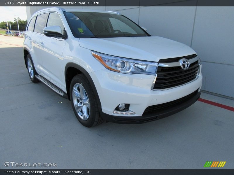 Blizzard Pearl / Black 2016 Toyota Highlander Limited