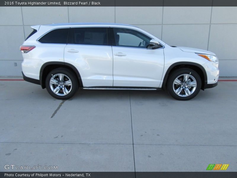 Blizzard Pearl / Black 2016 Toyota Highlander Limited