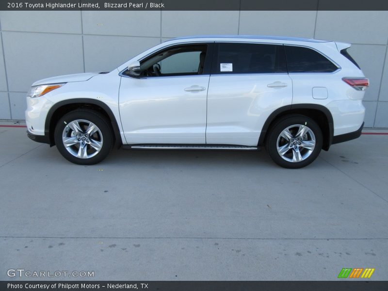 Blizzard Pearl / Black 2016 Toyota Highlander Limited