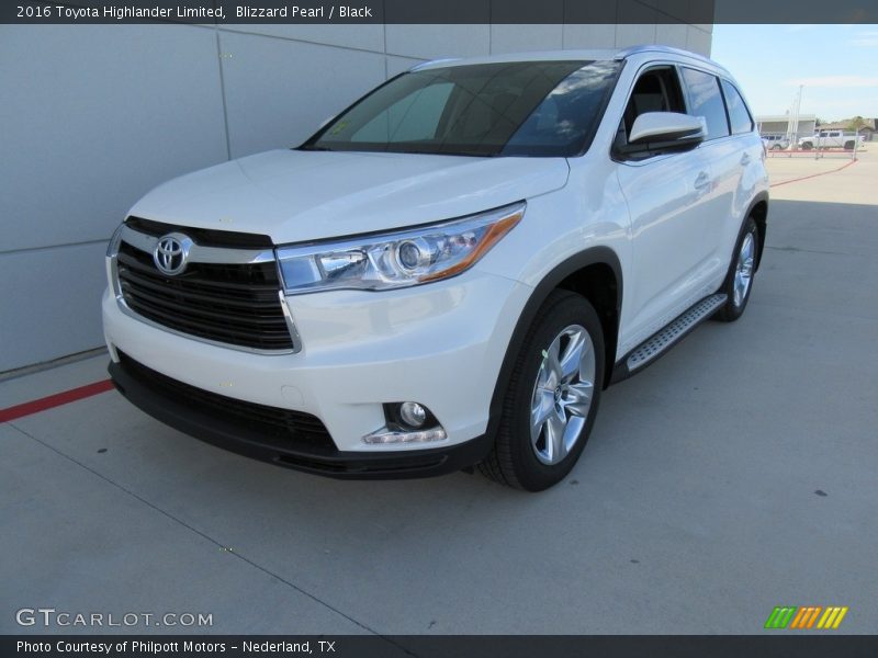 Blizzard Pearl / Black 2016 Toyota Highlander Limited
