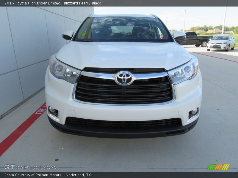 Blizzard Pearl / Black 2016 Toyota Highlander Limited