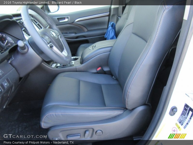 Blizzard Pearl / Black 2016 Toyota Highlander Limited