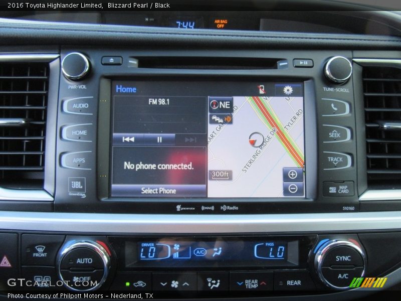 Blizzard Pearl / Black 2016 Toyota Highlander Limited