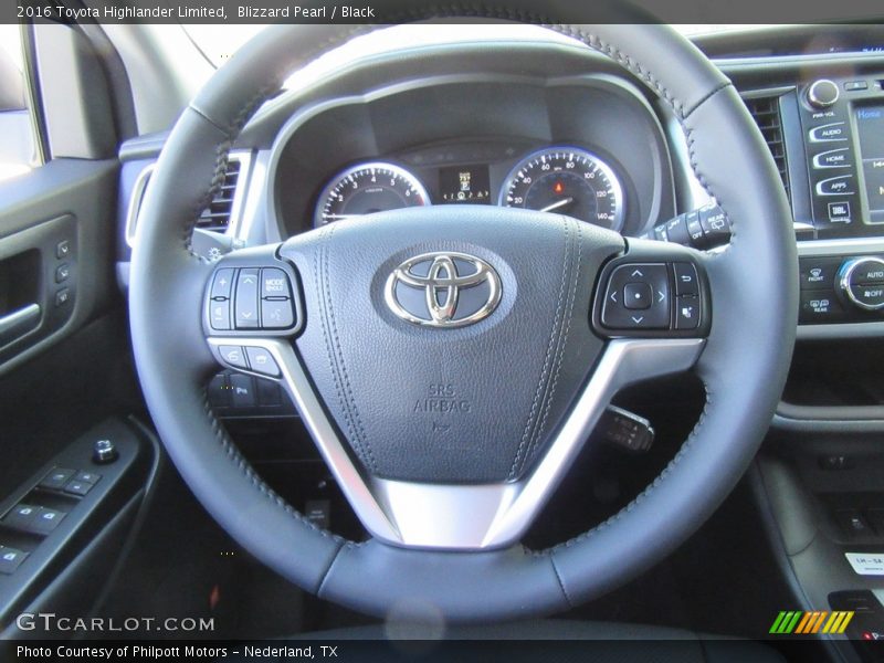 Blizzard Pearl / Black 2016 Toyota Highlander Limited