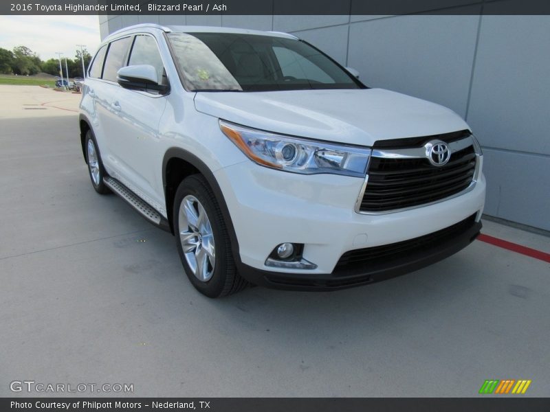 Blizzard Pearl / Ash 2016 Toyota Highlander Limited