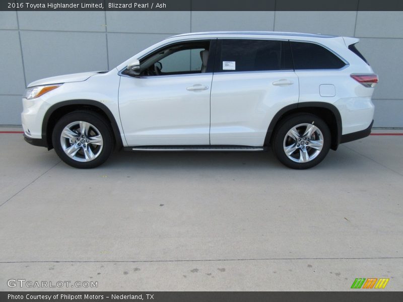 Blizzard Pearl / Ash 2016 Toyota Highlander Limited