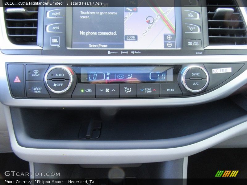 Blizzard Pearl / Ash 2016 Toyota Highlander Limited