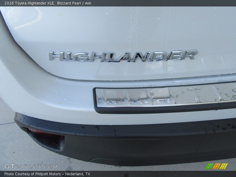 Blizzard Pearl / Ash 2016 Toyota Highlander XLE