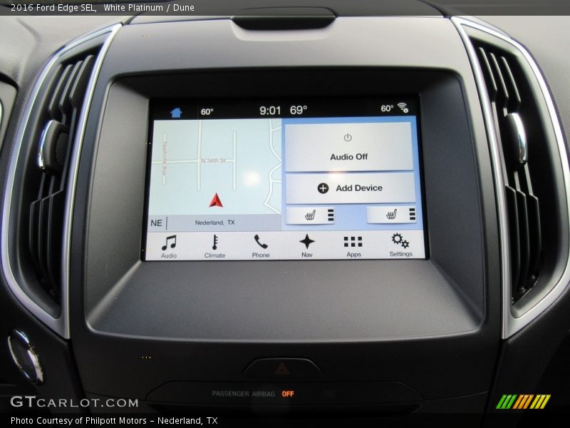 White Platinum / Dune 2016 Ford Edge SEL