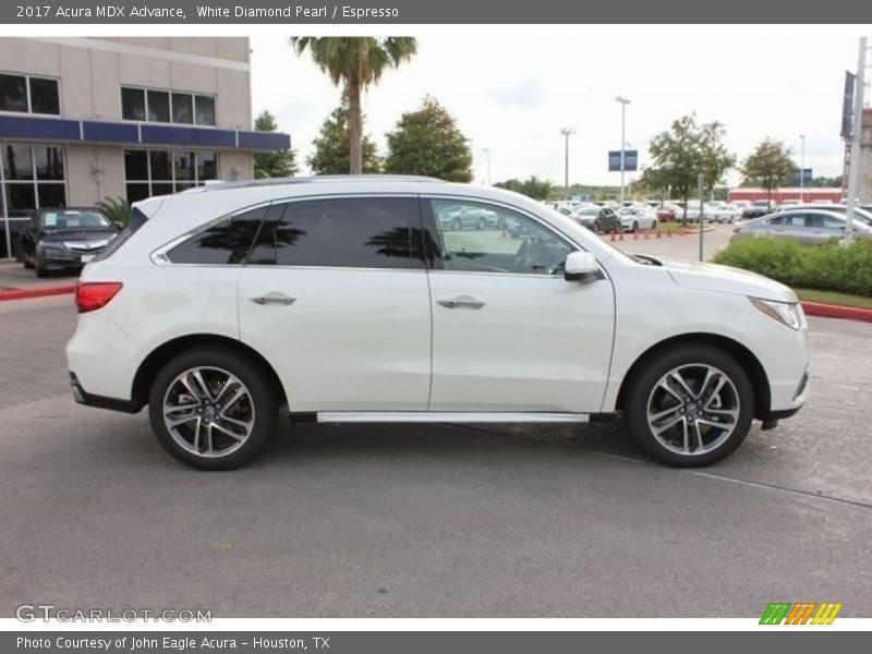 White Diamond Pearl / Espresso 2017 Acura MDX Advance